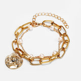 Yobest 6 Pcs/Set Bohemian Tassel Beads Charm Bracelets Set For Women Girls Fashion Pineapple Heart Geometric Bracelet Jewelry